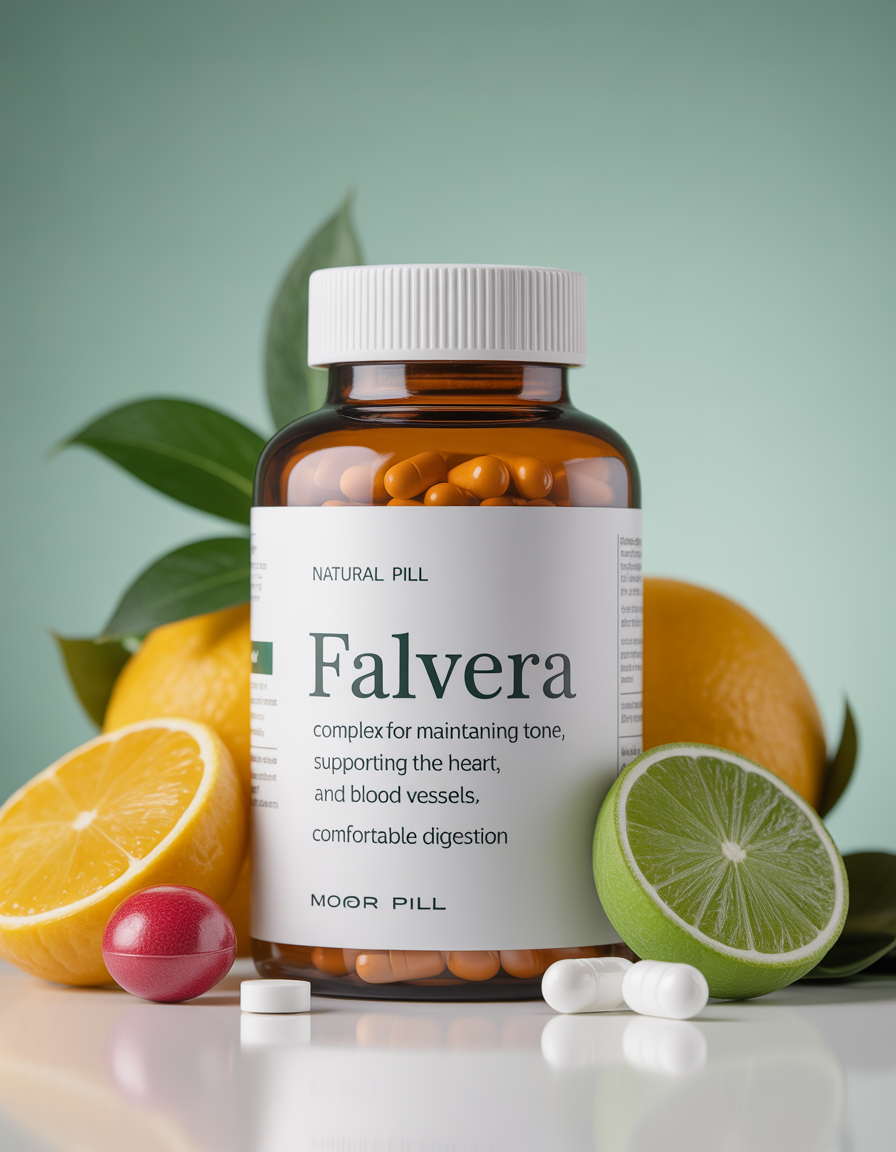 Falvera natural complex supplement bottle